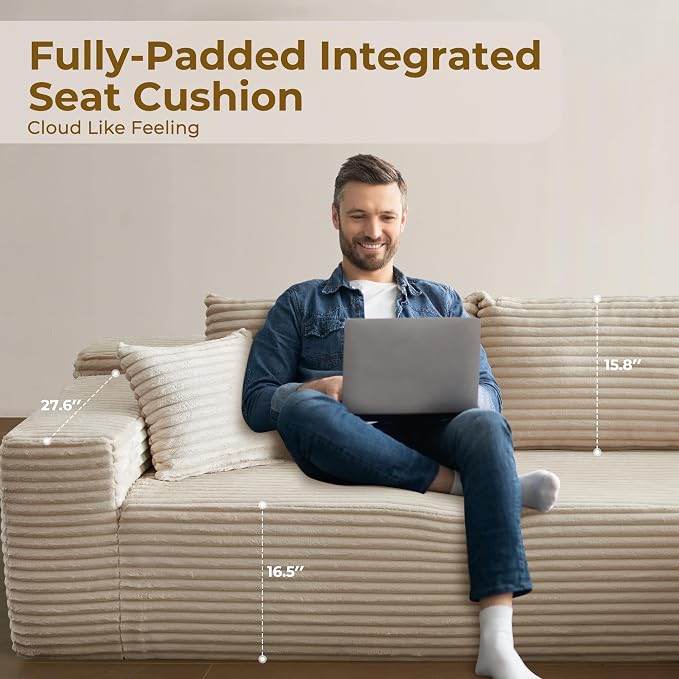 Beige,plush Corduroy
