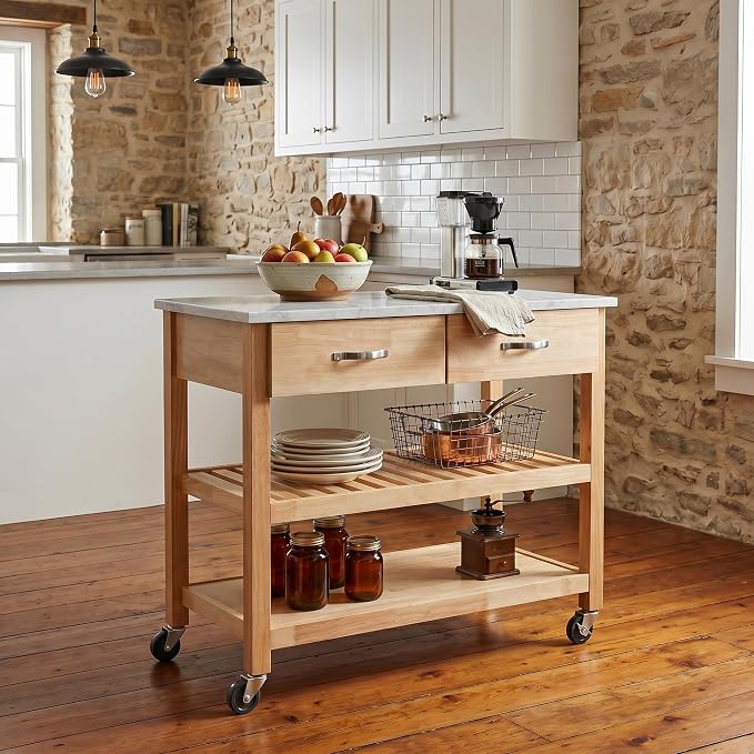 Oak-faux Marble Top