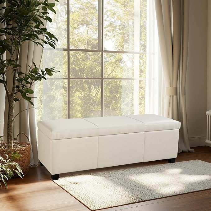 Cream/ Faux Leather