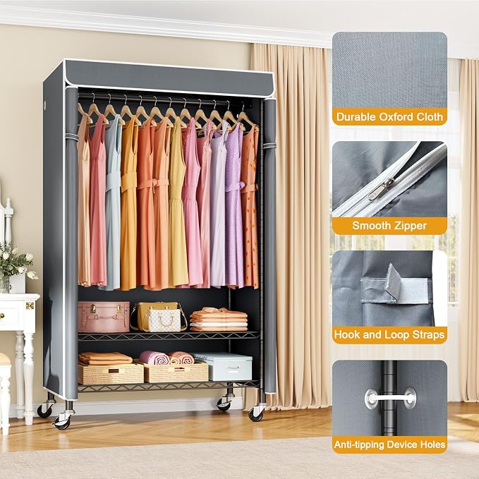Black Rack with Gray Cover