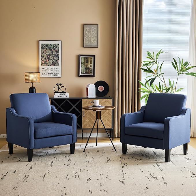 Navy Blue Linen