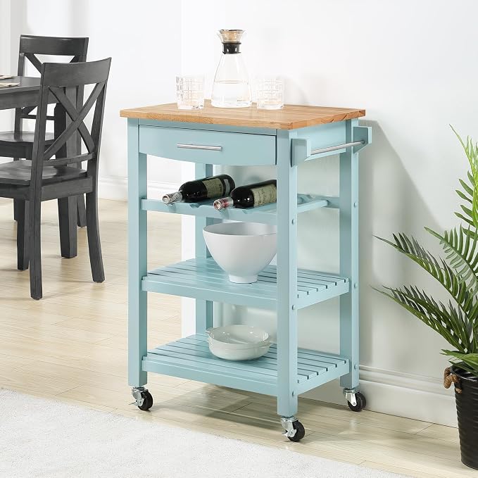 Sea Foam Blue/Butcher Block