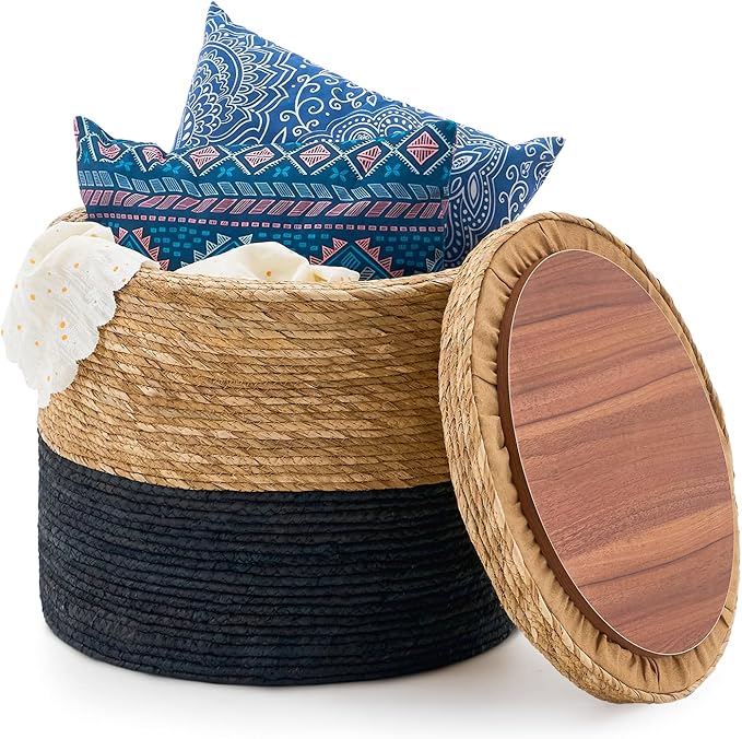 Storage - 18inch Natural Cattail & Black Corn Shell