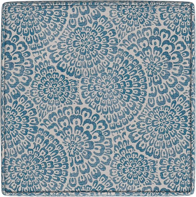 Blue and Cream Modern Floral