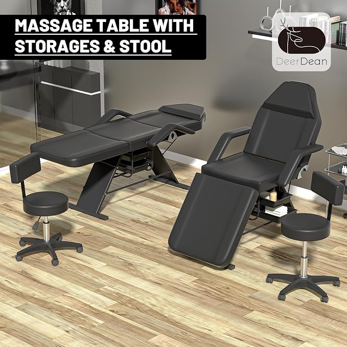 Black Tattoo Basics Chair&stool With Backrest