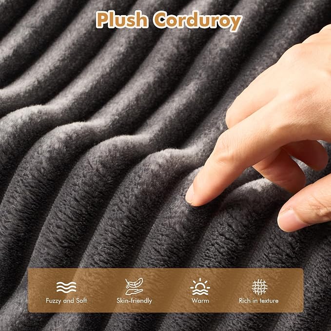 Gray,plush Corduroy