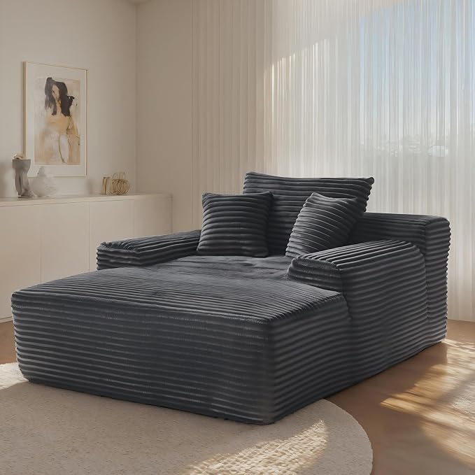 Grey Plush Corduroy