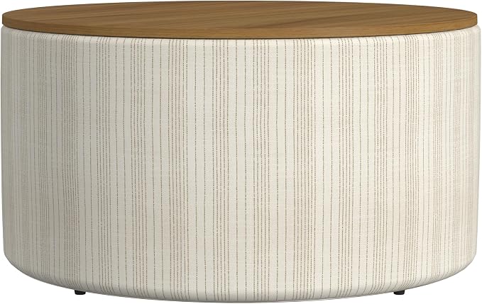 Marigold Pinstripe Cream Fabric