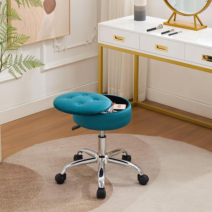 Teal With Storage and Wheels