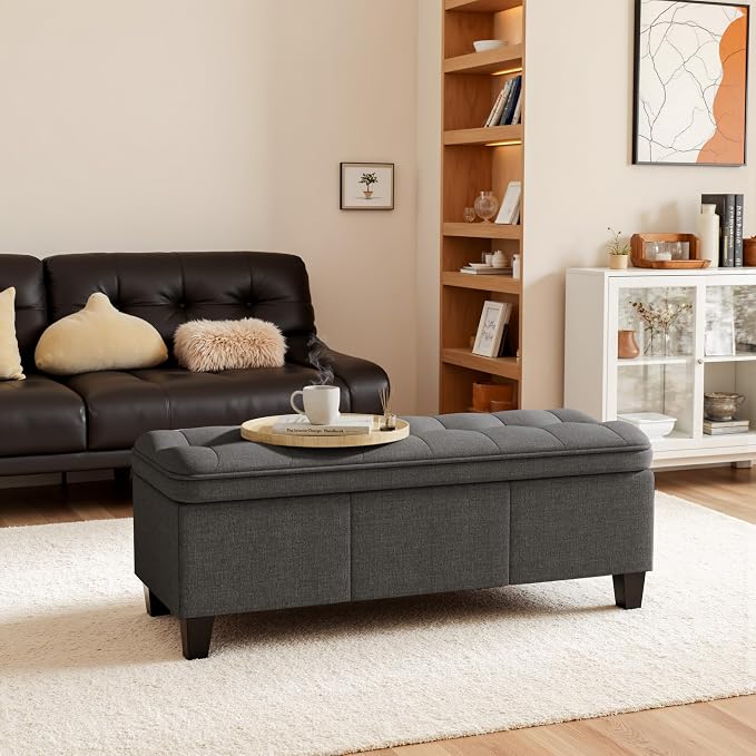 Linen Fabric Dark Gray