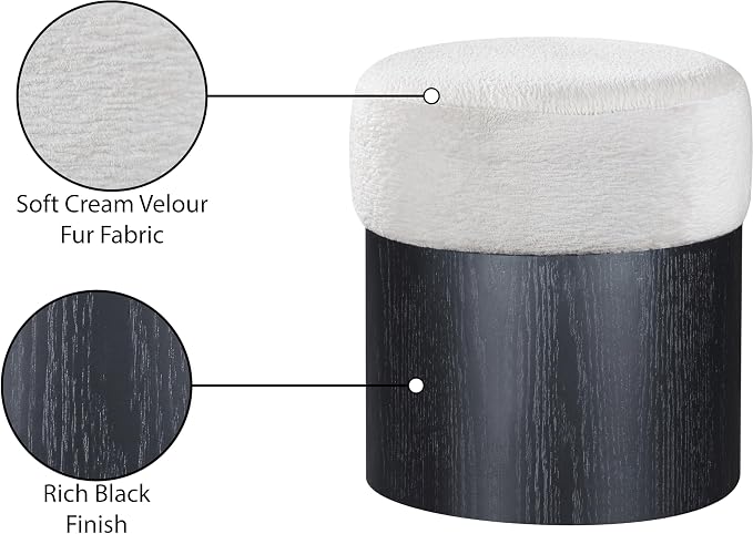 Cream / Black Finish