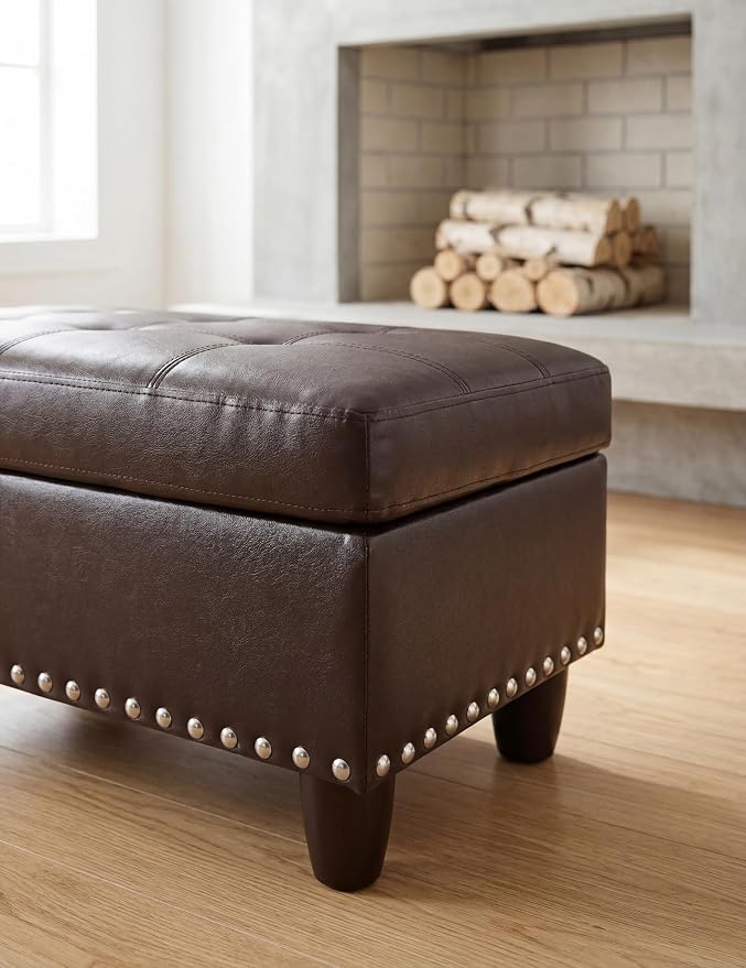Brown-faux Leather