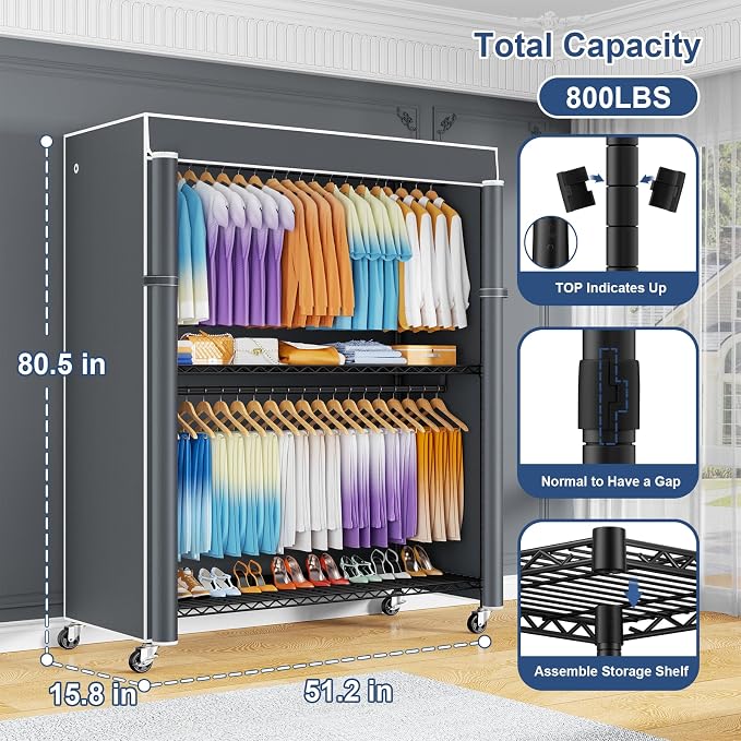 Black Rack with Grey Cover