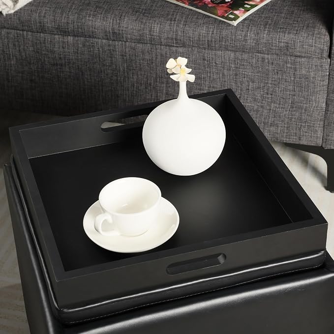 Black Leather With Tray