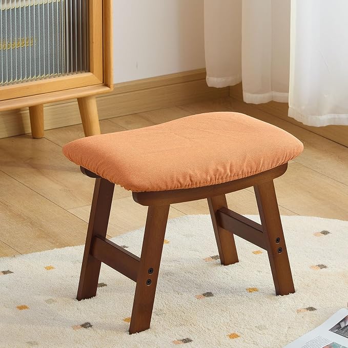 Brown Legs-orange Stool Seat