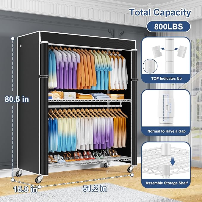 White Rack with Black Cover