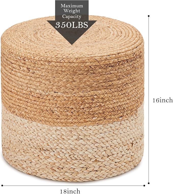 18inch Water Hyacinth Braid & Natural Corn Shell