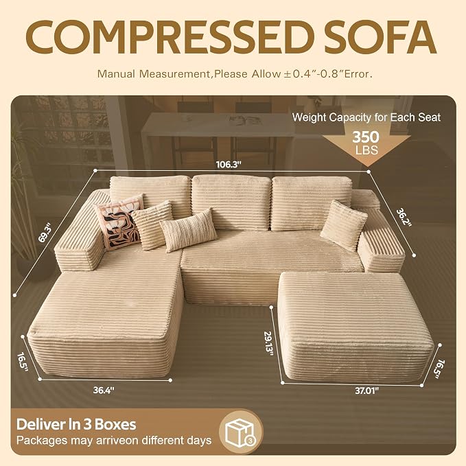 Beige,plush Corduroy