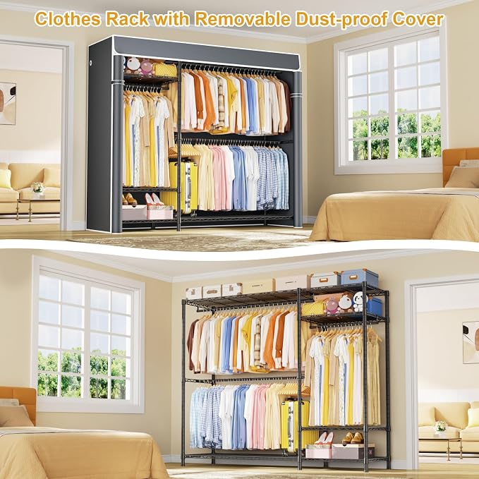 Black Rack With Gray Cover
