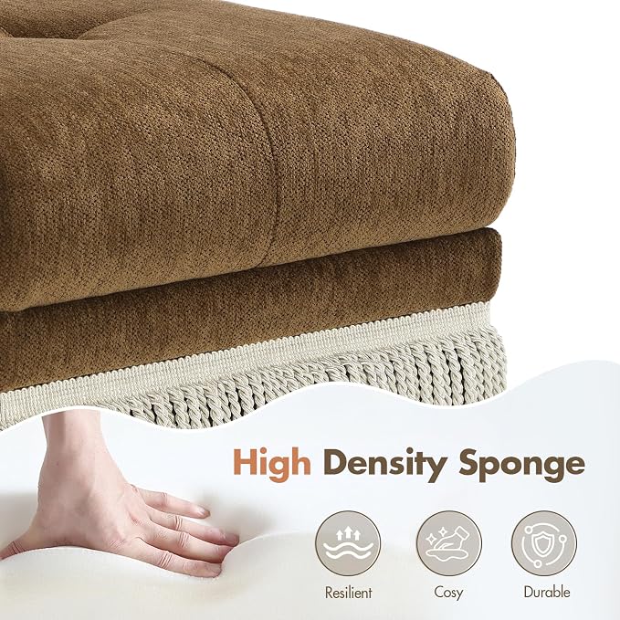 Brown Ottoman-no Storage