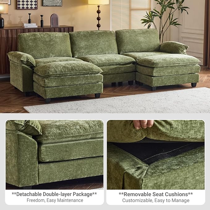Chenille Olive Green