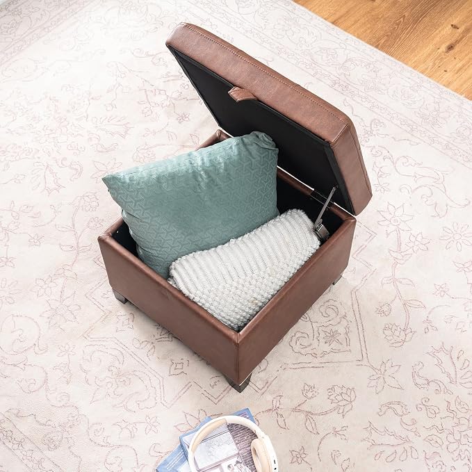 Style3 Rust Brown Faux Leather