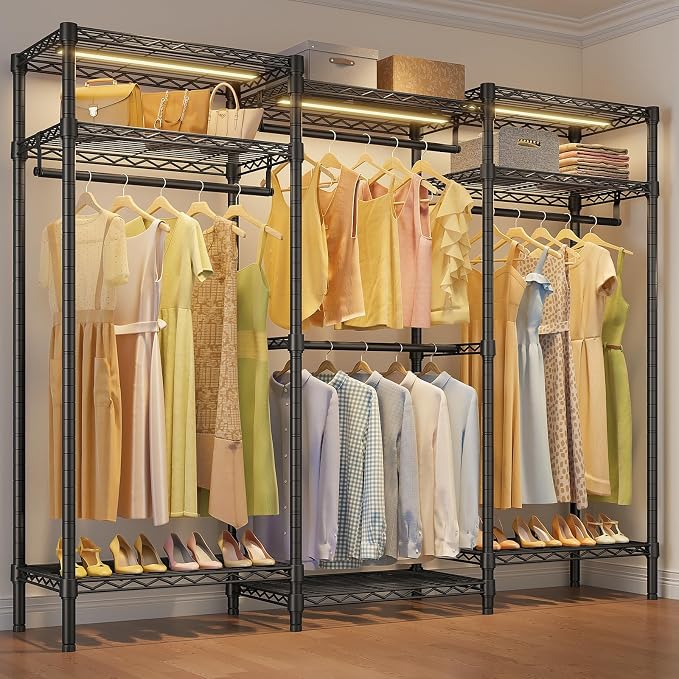 Black Rack with Warm White Light