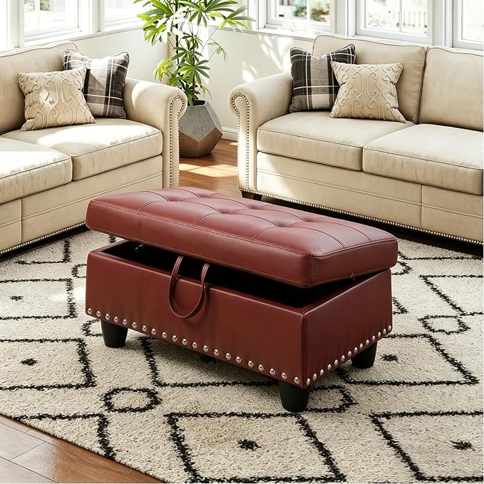 Red,faux Leather