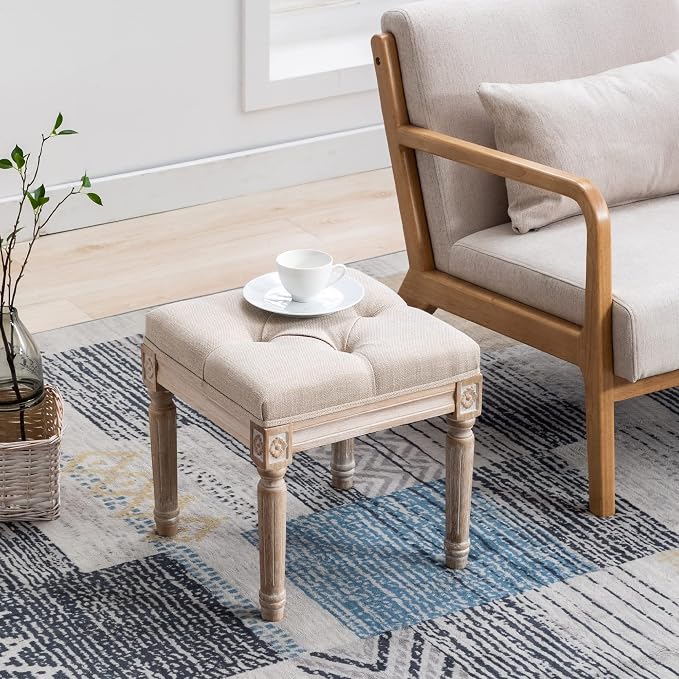 D- Small Stool; Beige