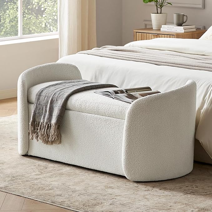 White Boucle, Curved