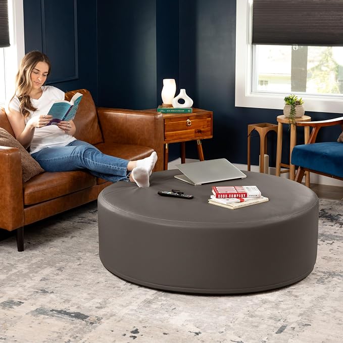 Faux Leather Gunmetal