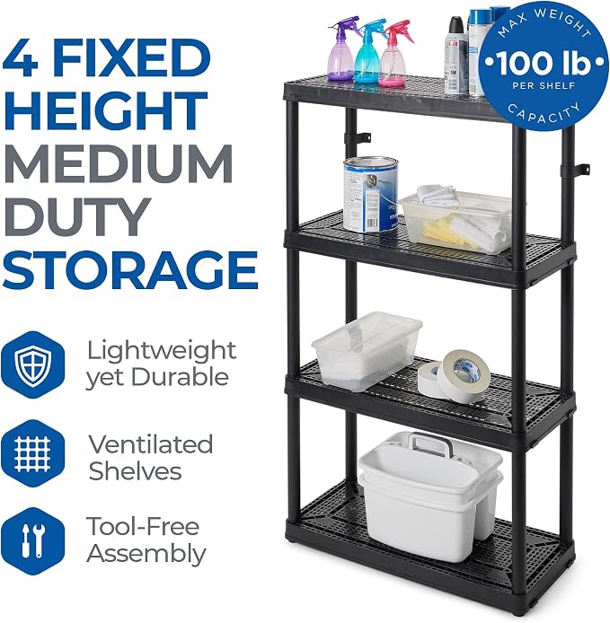Black - 4 Shelf