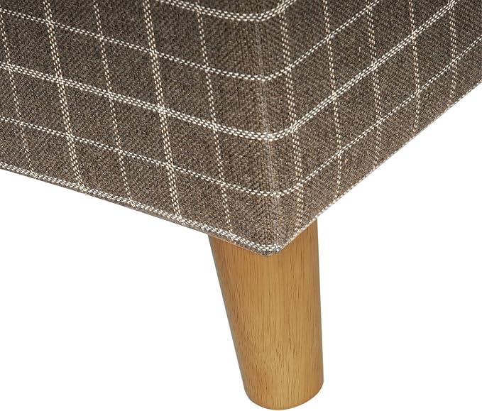 Brown Windowpane Fabric