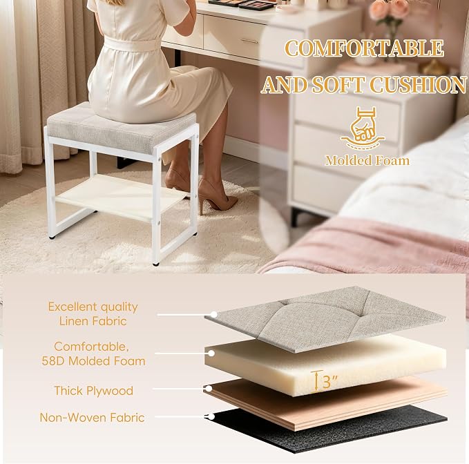 Linen Beige&white