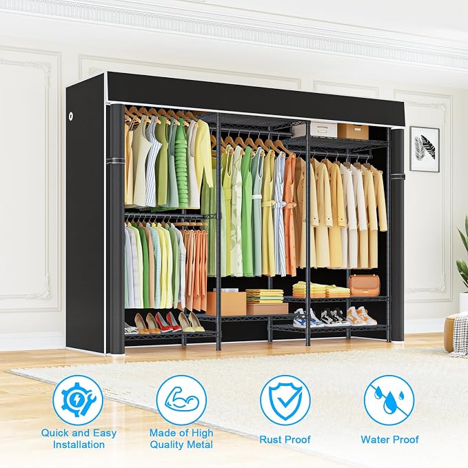 Black Rack with Black Cover