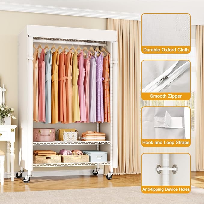 White Rack with White Cover