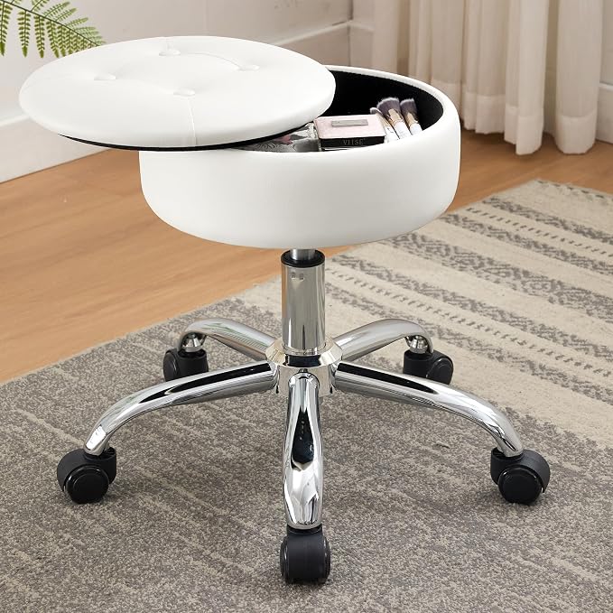 White With Storage and Wheels