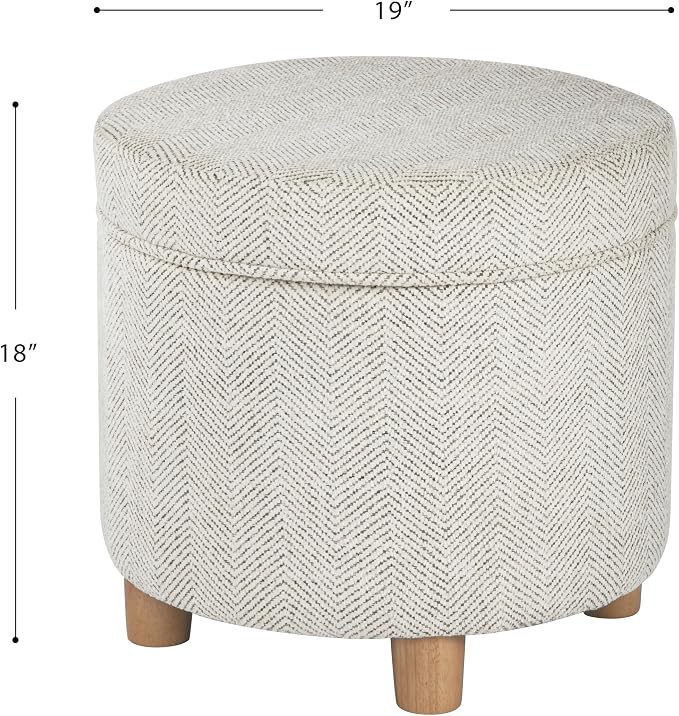 Cream Chevron Woven
