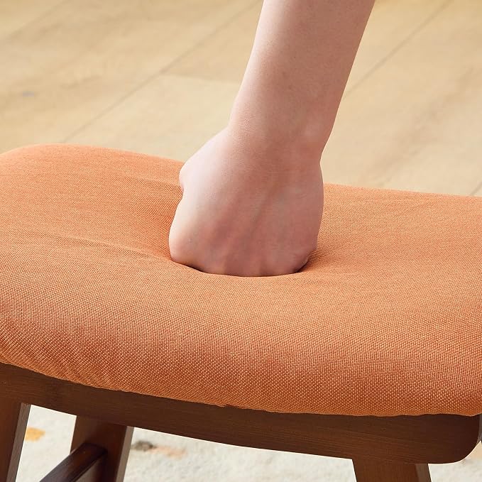 Brown Legs-orange Stool Seat