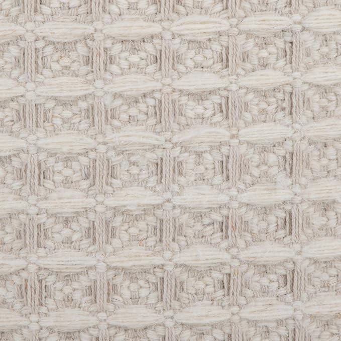 Ivory 3d Woven Wool