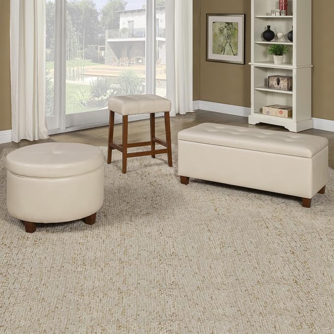 Cream Faux Leather