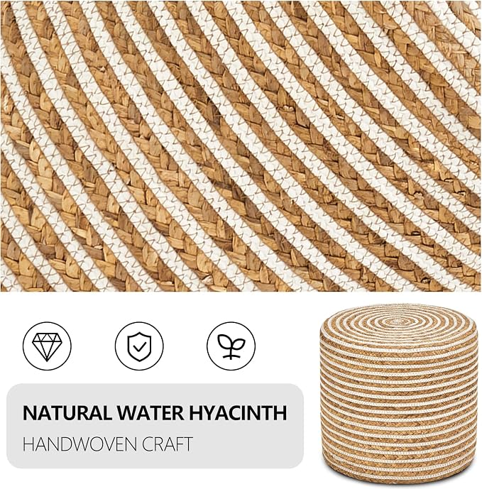 18inch Water Hyacinth Braid & White Cotton