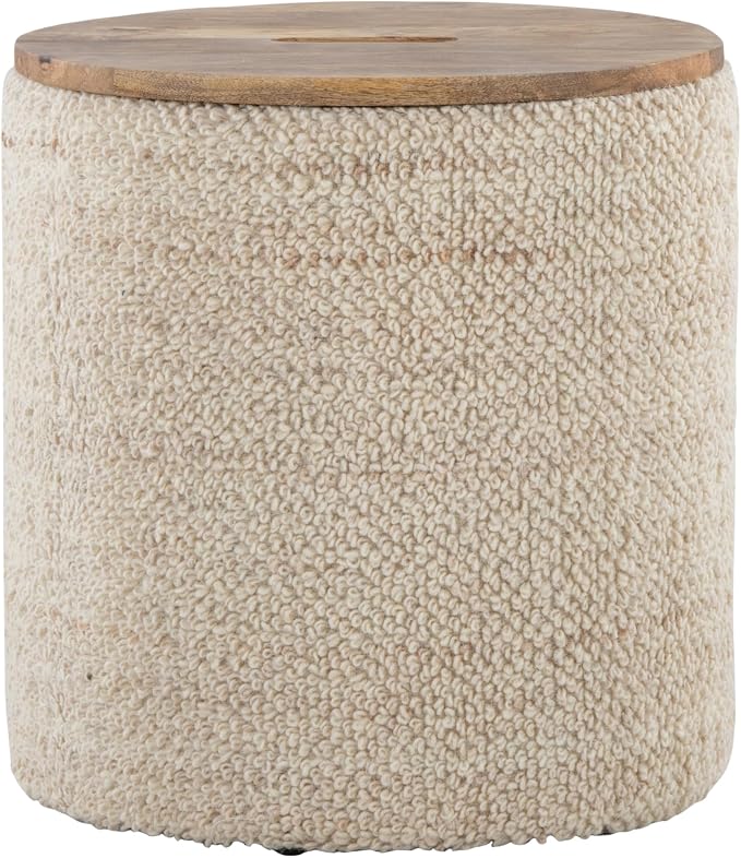 Beige Wool, Mango Wood