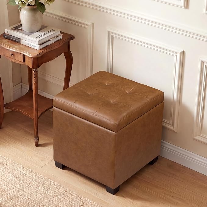 Faux Leather -Taupe Brown With Tray