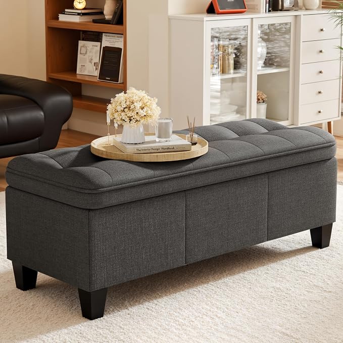 Linen Fabric Dark Gray