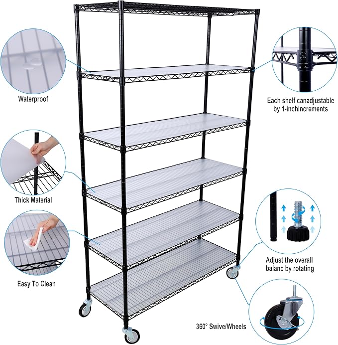 Black, 6 Tier-18\