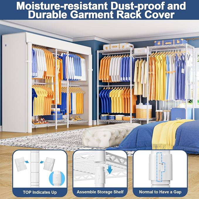 White Rack With White Cover