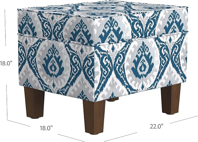 Blue Ikat Medallion Print