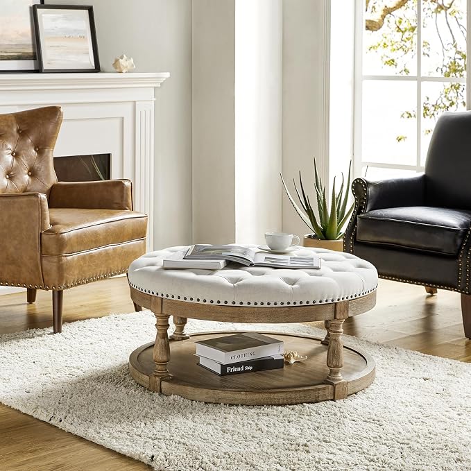 Round Fabric Ivory