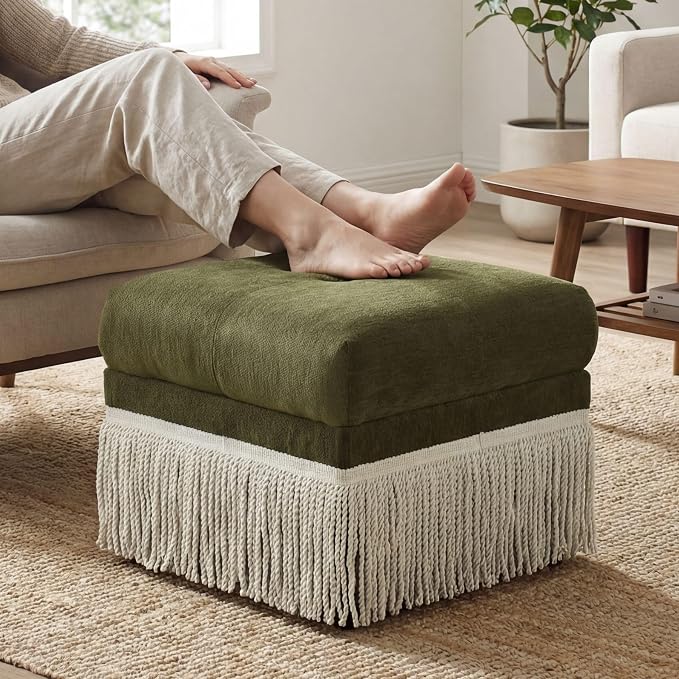 Green Ottoman-no Storage